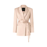 Giacca donna in satin con cintura
