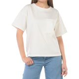 T-shirt donna a manica corta con taschino