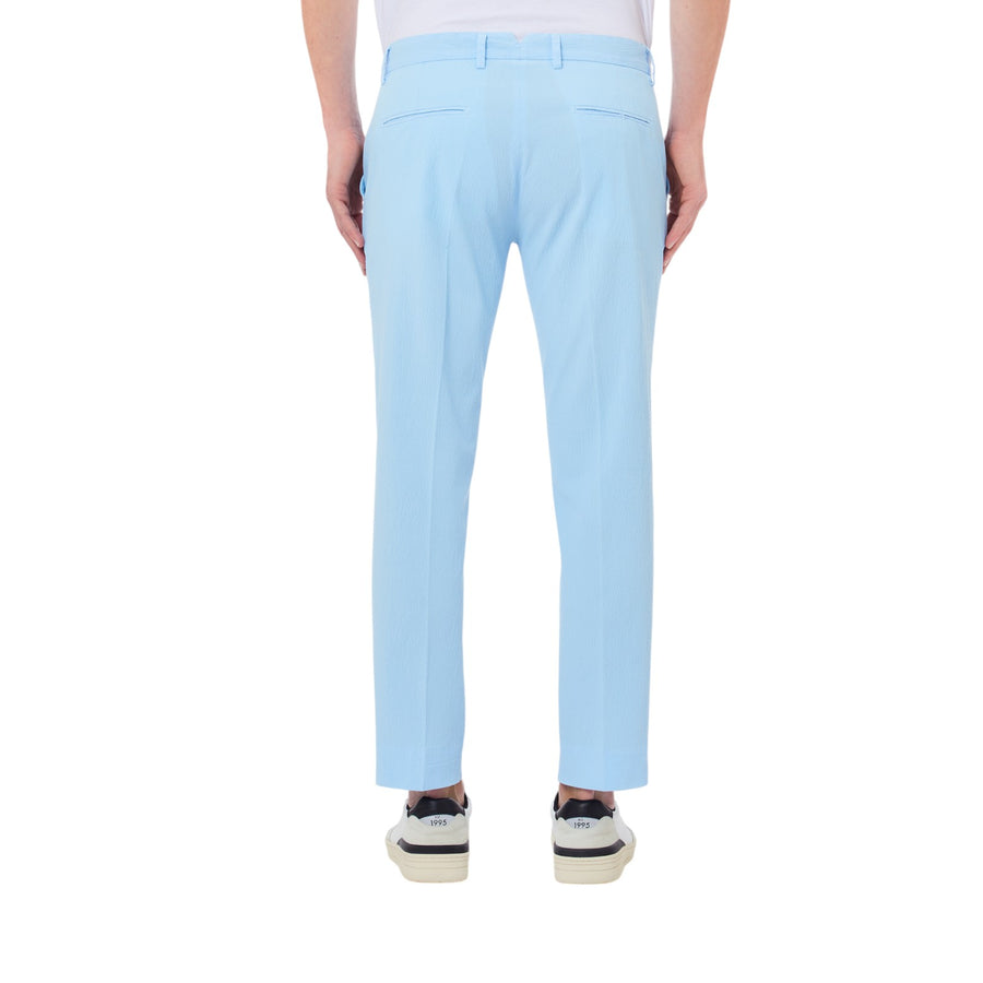Pantaloni chino in seersucker