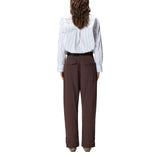 Pantaloni donna loose fit con cintura annodata