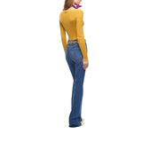 Cardigan donna cropped in misto seta e cashmere con pizzo