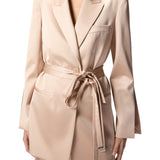 Giacca donna in satin con cintura