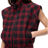 Gilet donna in tweed a quadri