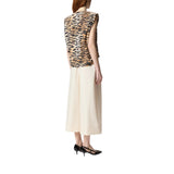 Maglia donna  smanicata con stampa tigrata