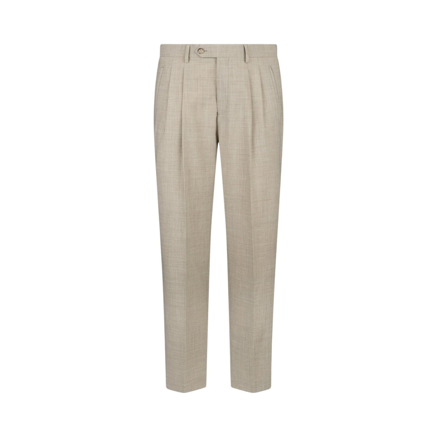 Pantaloni uomo in lana con pinces
