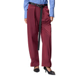 Pantaloni donna loose fit con cintura annodata