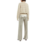 Pantalone donna con effetto lucente