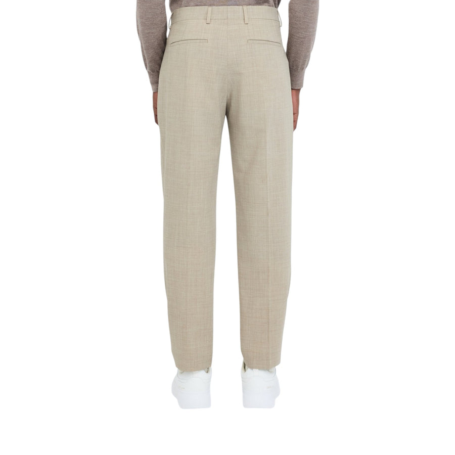 Pantaloni uomo in lana con pinces