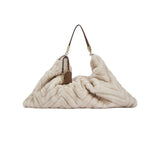Borsa donna grande in pelliccia sintetica