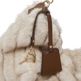 Borsa donna grande in pelliccia sintetica