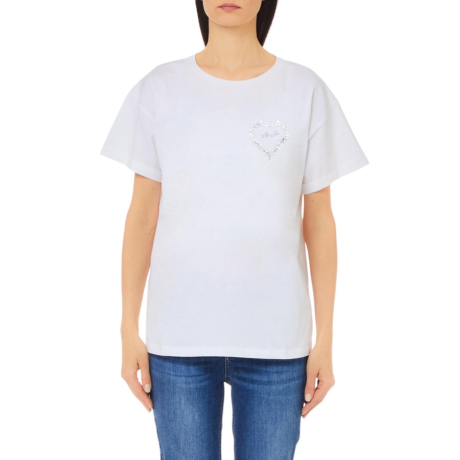 T-shirt donna con strass