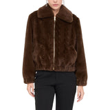 Bomber donna in teddy con trecce