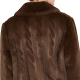 Bomber donna in teddy con trecce