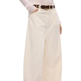 Pantaloni donna barrel fit in velluto a costine