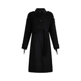 Trench donna in lana con frange