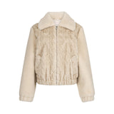 Bomber donna in teddy con trecce