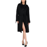 Trench donna in lana con frange