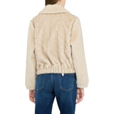 Bomber donna in teddy con trecce