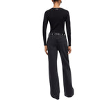 Maglia donna leggera a coste con trasparenze