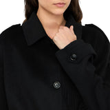 Trench donna in lana con frange