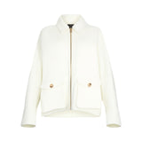 Caban  donna in lana con frange