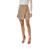 Minigonna donna in suede con stampa alligatore
