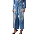 Pantaloni donna flare con stampa digitale