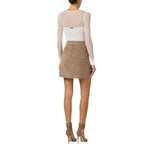 Minigonna donna in suede con stampa alligatore