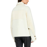 Caban  donna in lana con frange