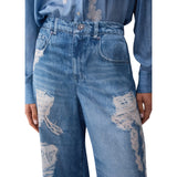 Pantaloni donna flare con stampa digitale