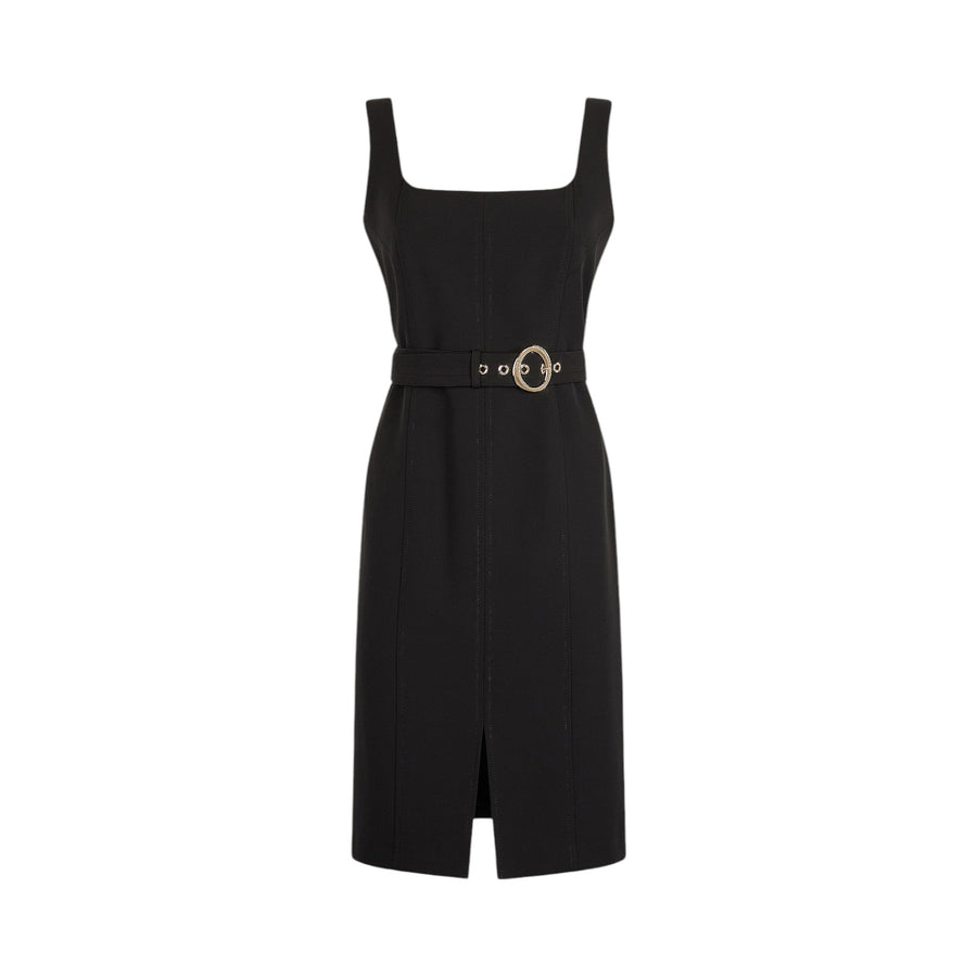 Tubino donna nero con cintura