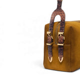 Borsa donna a spalla media Keeper Bag in suede effetto spray