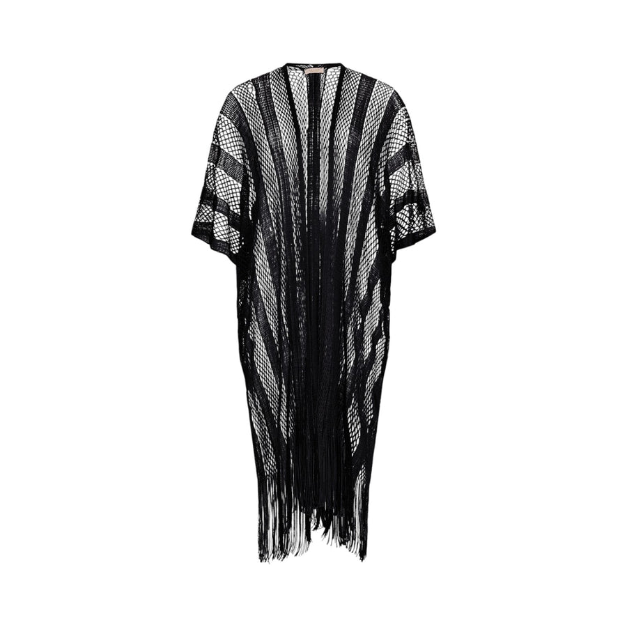 Poncho donna a rete in lurex