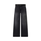 Jeans donna flare con cintura