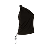 Top donna monospalla con nodo