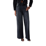 Jeans donna flare con cintura