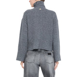 Dolcevita donna in lana con bottoni gioiello