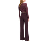 Pantaloni donna a palazzo tinta unita