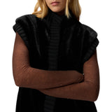 Gilet donna lungo effetto pelliccia