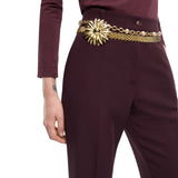 Pantaloni donna a palazzo tinta unita