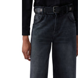 Jeans donna flare con cintura