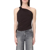 Top donna monospalla con nodo