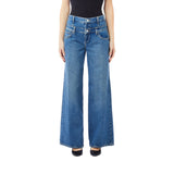 Jeans donna con doppia chiusura