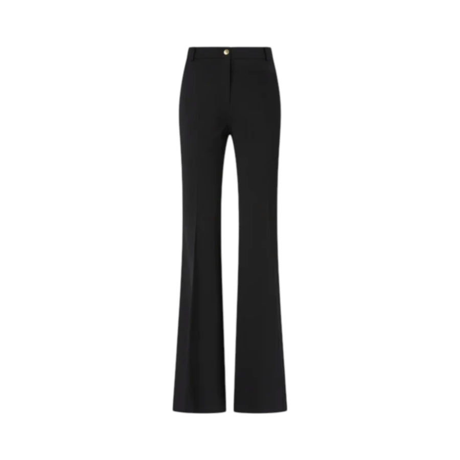 Pantaloni donna flare-fit in punto stoffa