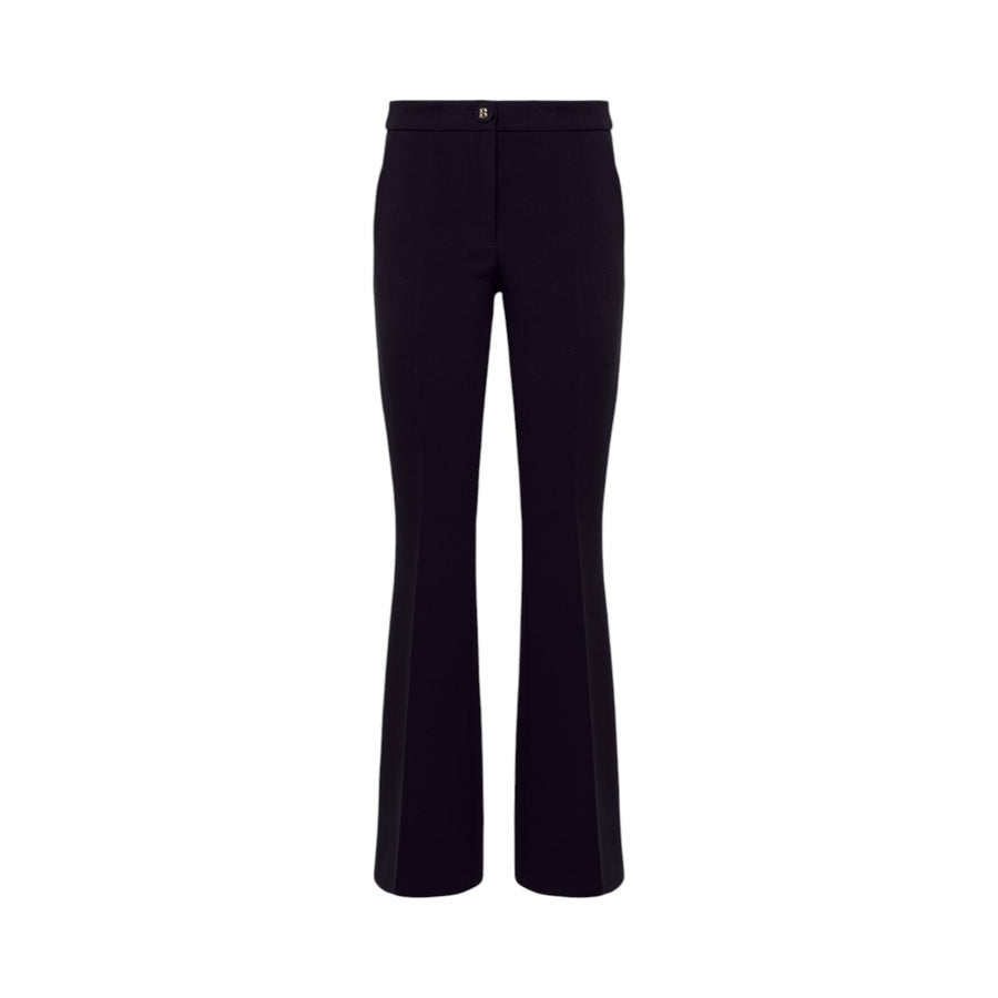 Pantaloni donna flare in crêpe leggero