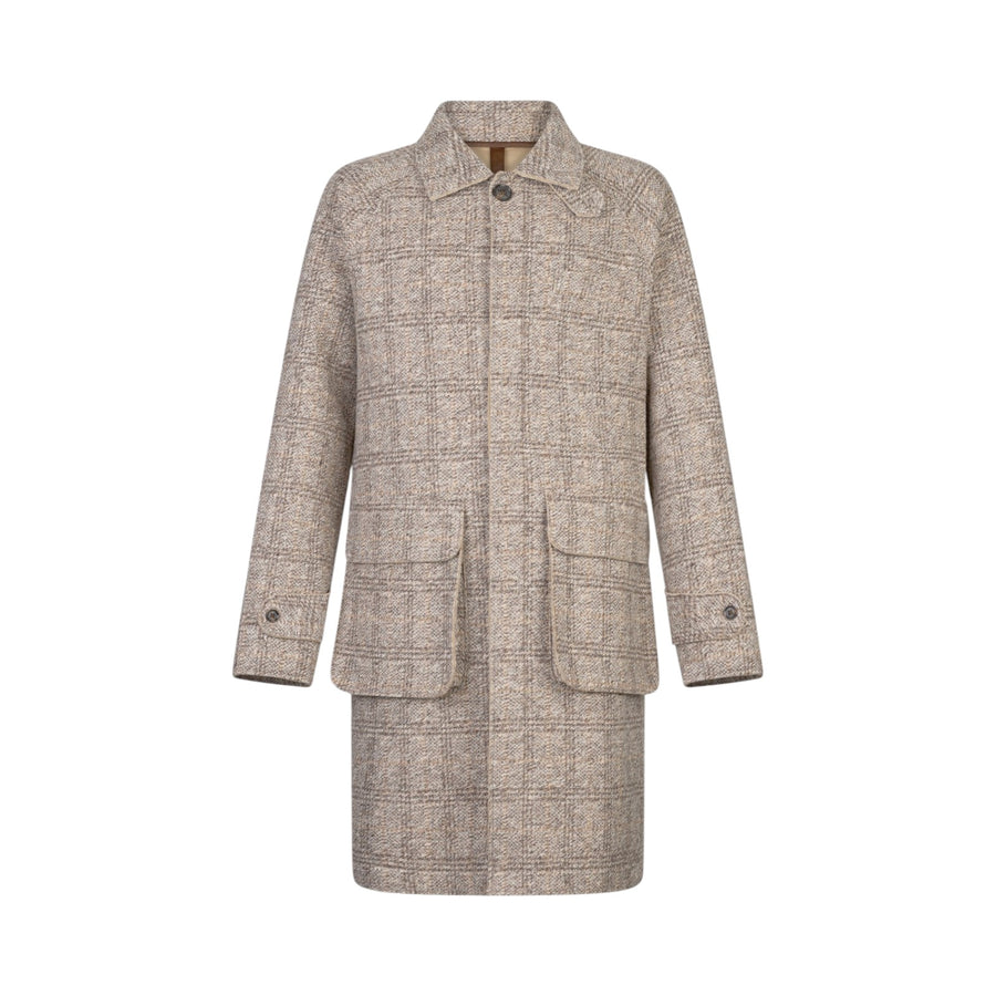 Cappotto uomo check in lana