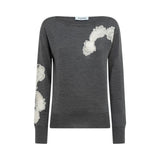 Maglia donna in lana e pizzo