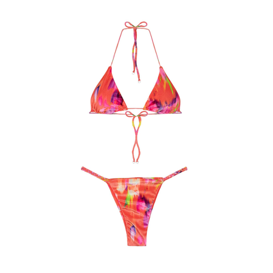 Bikini donna triangolo e slip brasiliano fisso glitch