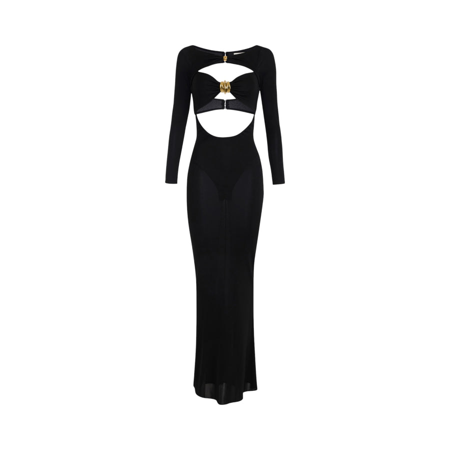 Abito donna Red Carpet in jersey con fermanodo gioiello