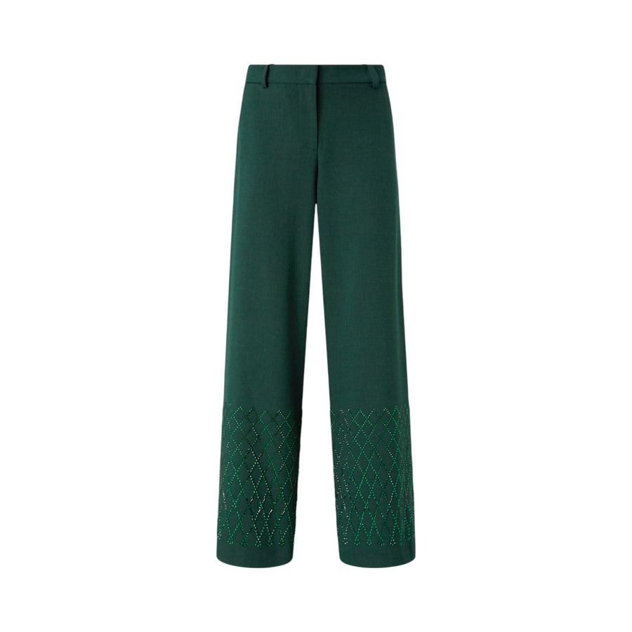 Pantaloni donna ampi con strass